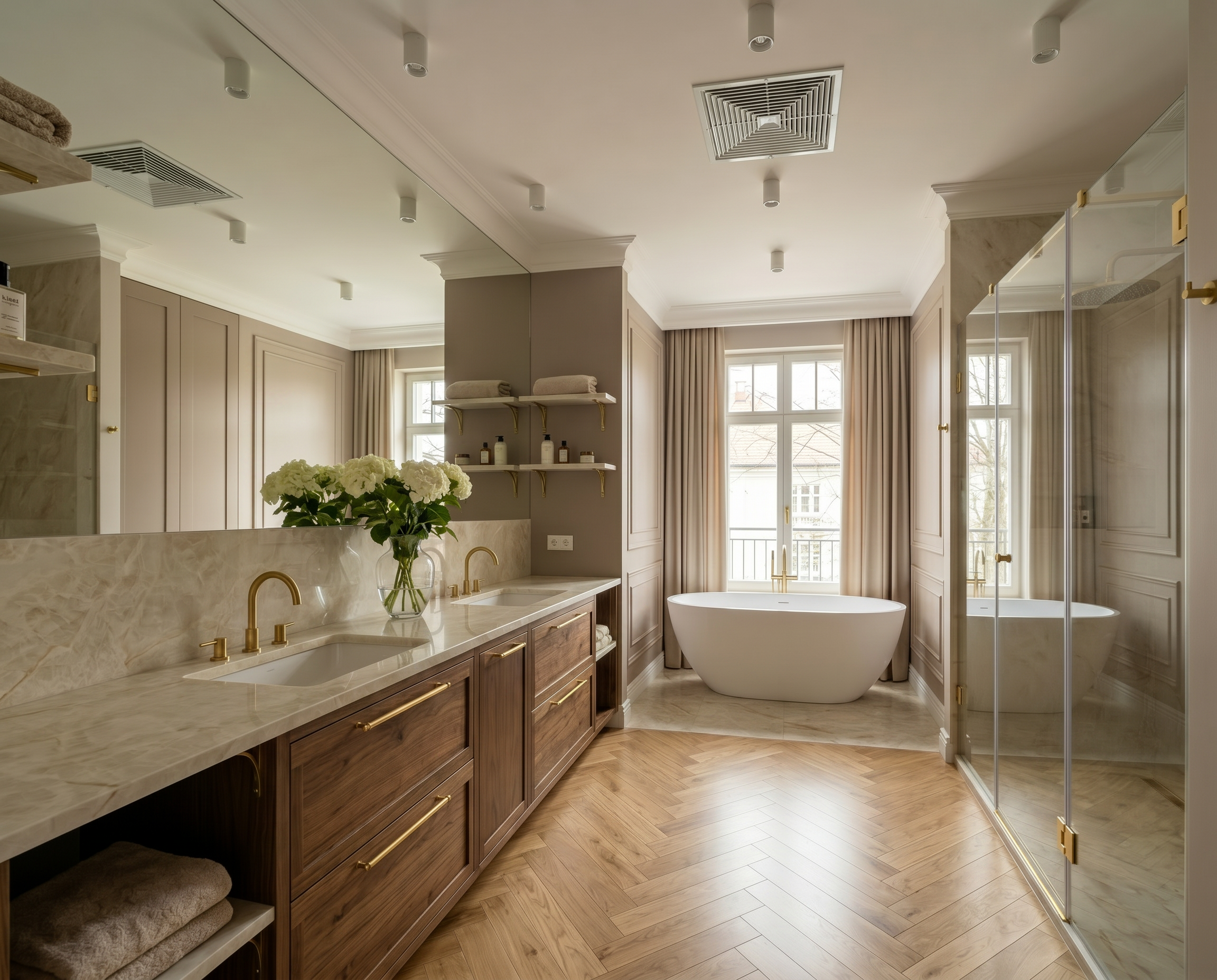 Łazienka w apartamencie przy Błoniach